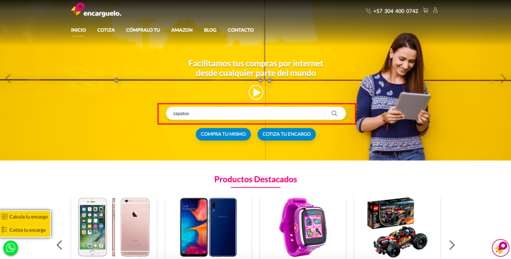 buscador de encarguelo.com para compras online desde colombia