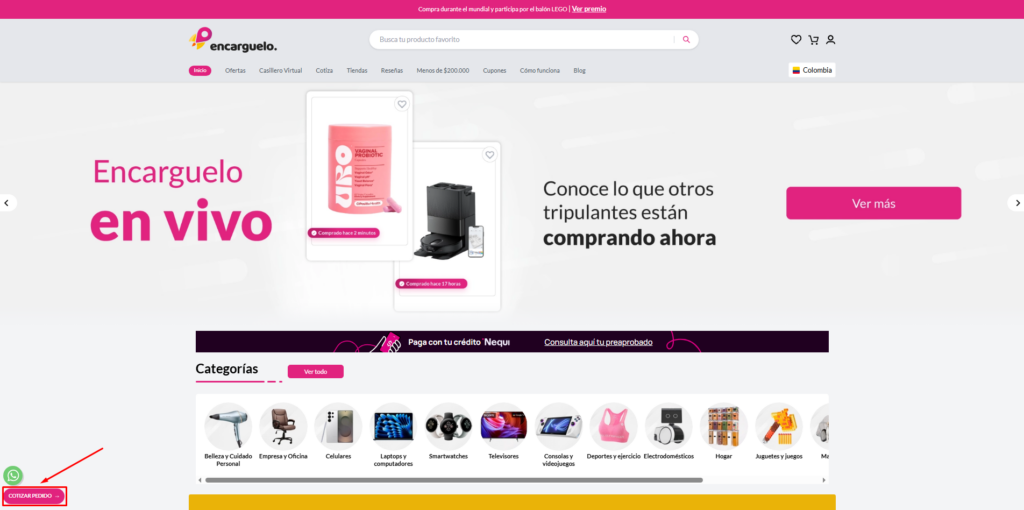 Cotizar Precio Final en Shein Colombia